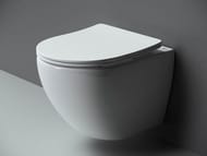 Унитаз подвесной Ceramicanova Metropol 490х365х360 безободковый, сиденье микролифт, белый CN4002