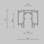 ���������� ������������ ��� ��������� ������� Maytoni Technical (��������) TRX034D-422B, IP20, ������