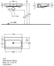 �������� Geberit iCon (750�485�155) ��� ��������� ��� ���������, ������� 124078000