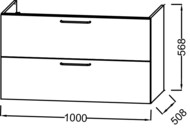 ����� ��� �������� Jacob Delafon Odeon Rive Gauche 100��, �����/����� ������ EB2524-R9-N18