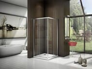 Уголок душевой GOOD DOOR BAS LATTE CR-80-C-WE (80х80) квадратный, стекло прозрачное, без поддона