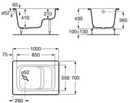 ����� ������� �������� Roca CONTINENTAL BANASEO 100�70 ����� �/����� 213000001