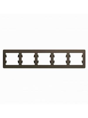 Рамка Systeme Electric GLOSSA 5 постов горизонтальная шоколад GSL000805