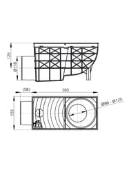 ���������� ALCAPLAST AGV3 300 � 155/110 ������� ��������, ������
