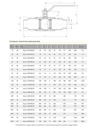 Кран шаровый приварной LD DN 50 PN40 стальной полнопроходной L=250мм КШ.Ц.П.050.040. П/П.02