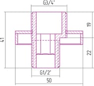 ���������� TUBE � ������������ (��������) ������� ������ �������, 1/2"��3/4"�, 31-1507-0000