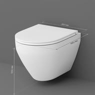 Унитаз подвесной AM.PM Spirit 2.0 FlashClean безободковый, с сиденьем микролифт C701700SC
