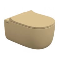 Унитаз подвесной Berges EGO XL 540х360х330 безободковый, сиденье микролифт, кашемир мат. 083211