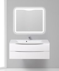 Умывальник мебельный BelBagno (1200х450х155) искусственный мрамор, белый BB1200/450-LV-MR-PR