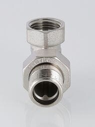 Американка угловая VALTEC  1/2" НВ латунь никелированная VTr.098.N.0004