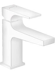Смеситель Hansgrohe Metropol 32500700  для умывальника, с донным клапаном, 100мм, белый матовый — миниатюра 1
