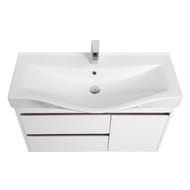 Тумба под умывальник AQUATON Нортон 100 1A249001NT010 966x357x554 подвесная, белый/дуб эндгрейн