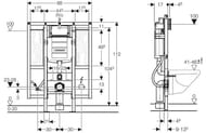 GEBERIT Duofix UP320 Инсталляция для подвесного унитаза, для лиц с огранич.возможност. 111.375.00.5