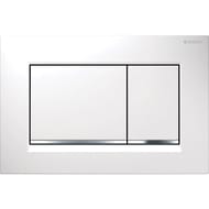 GEBERIT Sigma30 Клавиша смыва, двойной смыв белый/декор глянцевый хром 115.883.KJ.1