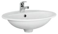Раковина Cersanit CALLA 54 (535х410х175) встраиваемая, с одним отверстием, белая UM-Cl/1