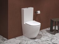 Унитаз-компакт RAVAK WC combi Optima RimOff 380х605х825, с сиденьем с микролифтом,  белый X01870