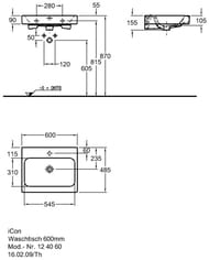 �������� Geberit iCon (600�485�155) ��������� ��� ���������, ������� 124060000