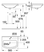 ���������� Grohe Bau Ceramic 39422000 ������������ (560�142�400)