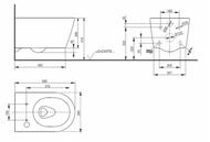 Унитаз подвесной TOTO RP с сиденьем-биде Washlet RW с пультом д/у (391x579x518) CW542EY+TCF801CG#NW1
