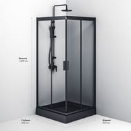 ������� ���������� AM.PM Gem Square Slide 90x90, ������ ����������, ������� ���. ���. W90G-403-090BT