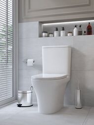 Унитаз-компакт toHit Decos Compact Торнадо, бесшумный, безободковый, сиденье с микролифтом, белый, 685x390x840, TH03-040501
