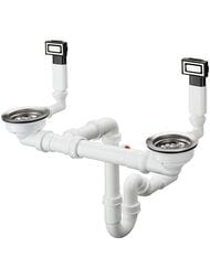 Hansgrohe D15-10 Слив-перелив с ручным управлением, для 
мойки из нерж. сталь 43922800 — миниатюра 1