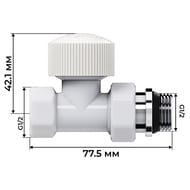 ����� ���������������� ��� ��������� ������ ROYAL THERMO Design 1/2" �30�1,5 ����� RATVDP11212WH