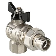 Кран угловой с американкой 3/4"ВН VALTEC PERFECT черная бабочка VT.328.N.05