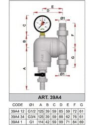 ������ FAR 1/2" � � ����������, 300���, ���������� ����������, Max: 95 �C, 25 ���, FA 39A4 12
