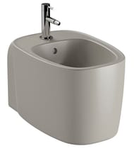 Биде Vitra Plural подвесное 550 мм, антибактериальное покрытие, перелив, бежевый мат. 7831B420-0288