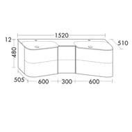 ����� � ��������� Burgbad Badu 1520�492�510 �����, 4 ��, 1 ��, ����� ��� SFUL152LF3692G0196�0001*2