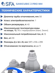 Канализационная насосная установка SFA SANICUBIC 2 PRO NM 597х516х299 для общественного пользования
