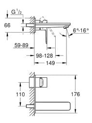 ��������� Grohe Lineare New 19409001 ��� ����������� �� 2 ���������, ������� �����, ����