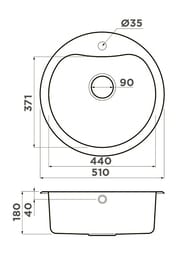  Omoikiri SAROMA 51-1-IN d510, , ,   4993007