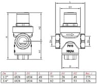 Редуктор давления VALTEC 3/4" поршневой 1-5,5 бар,  VT.086.N.05