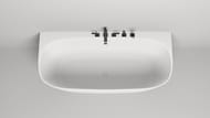 Ванна отдельностоящая Salini Sofia Wall S-sense 102513G 1800х850х610 иск. камень, белый глянец