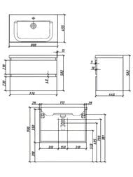����� ��� �������� Caprigo ����� 80 ��� ���� 770�582�446 ���������, 2 ����� 36112-SF023