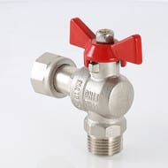 Кран шаровый 1/2"х3/4"НВ VALTEC BASE угловой с накидной гайкой, VT.267.N.0405