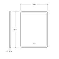 Зеркало BelBagno (800x30x600) с подсветкой и сенсорным выключателем SPC-MAR-600-800-LED-TCH