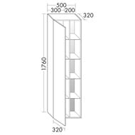 ����� ��������� Burgbad Badu 500�1760�320 LED, �����, 1 ������, ����� ������� HSZD050LF3689T0000