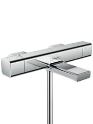 Смеситель Hansgrohe Ecostat E 15774000 для ванны термостат, настенный монтаж, излив 183мм, хром — миниатюра 1