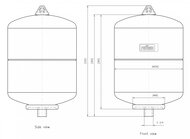 Гидроаккумулятор системы водоснабжения Reflex DE 8 (320х206) 8л, 3/4", 1,8кг