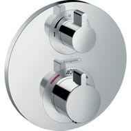 Смеситель Hansgrohe Ecostat S 15757 термостатический, с запорным вентилем, внешняя часть, хром