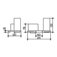 ����� Keuco Edition400 ���������, �� �������� � ���������, ����� 150 ��, ��������/���� 11553019000