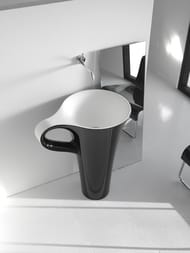 Раковина отдельностоящая ArtCeram Cup 690х500х850  в форме чашки, цвет: черно-белый OSL004 01 50