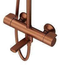 Душевая система AM.PM X-Joy F0785A544 см-ль для ванны/душа термостат верх./ручной душ, роз. золото — изображение 3