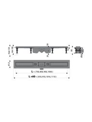   Alcaplast APZ12-950 Optimal L=950 =100 ,  .   