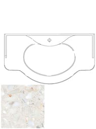 ���������� Arabescato Bianco ��� ����� Caprigo ������ 110 �� ���������� ���������� 30��