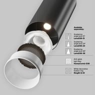 �������� ���������� Maytoni Focus LED (����� ���) TR021-1-12B4K-W-B Unity 4000K 12�� 50�, IP20, ������