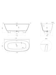 ����� ���������� Salini SOFIA WALL (1700�800�580) ������������� ������, S-Sense, ��������� 102512GF